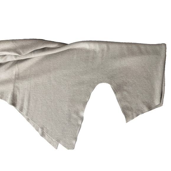 Womens Medium Blouse Neutral Lagenlook Asymmetrical Boho Flowy Oversized Chic - Picture 3 of 10